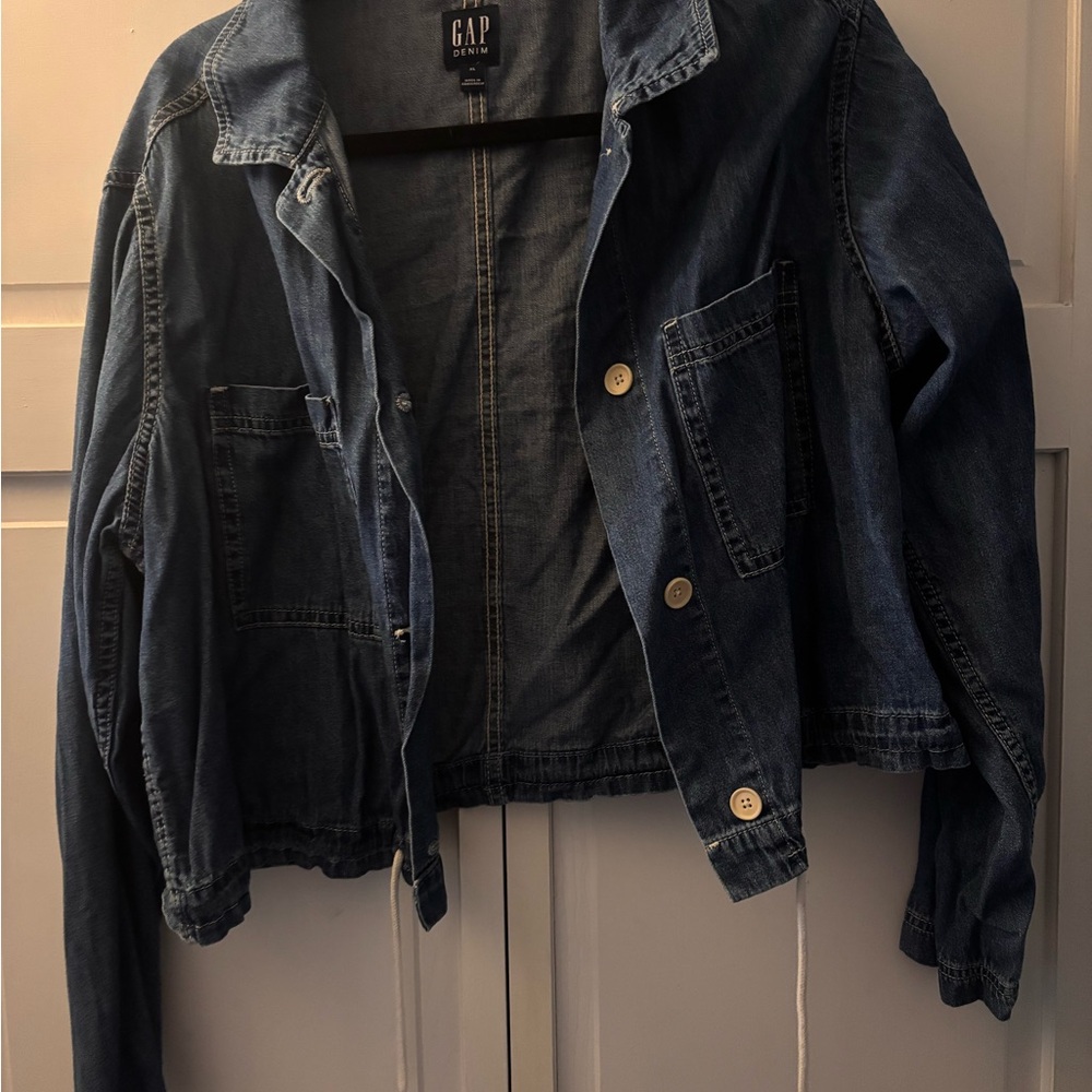 GAP Dark Blue Denim Button-Up Jacket